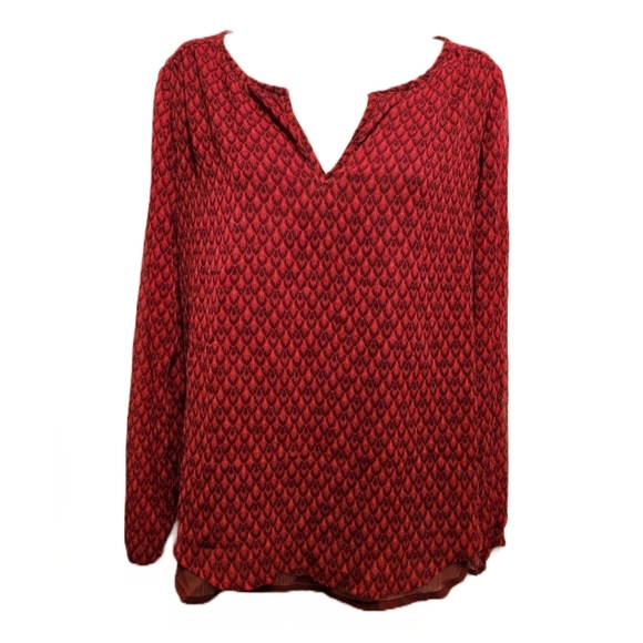 Lucky Brand Tops - Lucky Brand Red Blouse